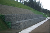 新潟県で施工した大型フトンカゴパネルタイプ内張金網付き